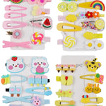 56PCS Toddler Hair Accessories Set: Colorful Rainbow Barrettes, Pins, Candy Fruits, Butterflies for Kids' Stylish Hairstyles