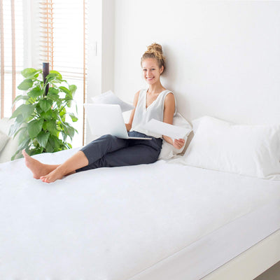 Waterproof Mattress Protector Twin Size, Skin Friendly and Breathable Twin Mattress Cover for Kids, Viscose Made from Bamboo Jersey Mattress Pad with 14" Deep Pocket