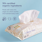 MADE OF Organic Sensitive Baby Wipes - Hypoallergenic Soothing Wipes for Sensitive Skin - Fragrance-Free, Chemical-Free, Alcohol-Free - Water Based Soothing Aloe and Argan Oil (72 Count (Pack of 1))