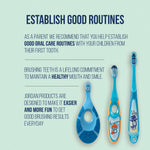 Jordan* | Step 1 Baby Toothbrush | 0-2 Years, Soft Bristles, BPA Free | Green & Blue | 4 Pack
