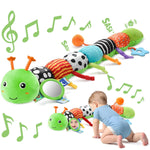 Sumobaby Infant Baby Musical Stuffed Animal Activity Soft Toys with Multi-Sensory Crinkle, Rattle and Textures, for Tummy Time Newborn 0-3-6-12 Months Boys, Girls, Caterpillar