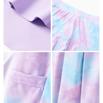 PATPAT Girls 2 Piece Tennis Skirt Set Size 10-11, Purple Tank Tops and Purple Tie Dye Pleated Skort with Built In Shorts 2 Piece Outfits Clothes For Girls Gym Outfits Athletic Sets Activewear