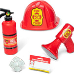 Melissa & Doug Fire Chief Role Play Costume Dress-Up Set Pretend Fire Fighter Outfit With Realistic Accessories, Firefighter Costume For Kids And Toddlers Ages 3+