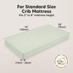 KeaBabies 2-Pack Organic Crib Sheets for Boys, Girls - 52x28 Fitted Crib Mattress Sheet Neutral, Breathable Jersey Cotton Cover for Baby Bed, Toddler Mattress, Soft & Cute Prints (Herb)