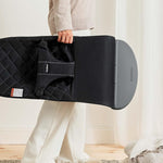 BabyBjörn Bouncer Bliss, Black, Woven, Classic Quilt | 2-in-1 Adjustable Baby Bouncer Seat and Toddler Chair, Newborn to Toddler (8-29 lbs), 4 Positions, Lightweight & Portable