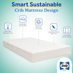 Sealy Baby Butterfly Knit Breathable Crib Mattress, GREENGUARD GOLD Certified, Made in USA, Premium Foam, Washable Easy to Clean Cover, Toddler Bed Fit, Safety & Quality Tested, 52x28"