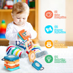 SOSUSHOE Busy Board for 1 Year Old, Montessori Toys for 1 Year Old, Easter Basket Stuffers for Toddler, Travel Activities Busy Board Busy Cube, Toys for 1 Year Old Boy Girl
