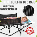 High Stream Gear Toddler Cot Bed: Kids Travel Camping Bed, a Portable Folding Cot for Kids Great for Outdoors and Young Guests at Home. Comfortable Kids Sleeping Cot Easy to Store and Use (White)