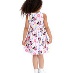 Disney Minnie Mouse Toddler Girl Dress Colorful Floral Pattern Casual Sundress Sleeveless Summer Outfit School Holiday Clothes Pink 2T