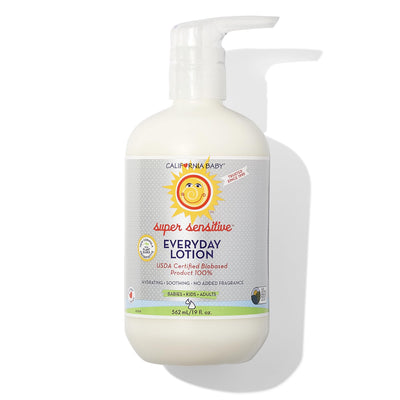 California Baby Everyday Lotion bottle with pump on a white background