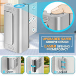 Home Security Door Lock 3 Pack Metal Door Reinforcement Lock for Kids Safety Top Front Door Child Proof Safety Lock Defend High Security Door Locks Latch Withstand 800lbs for Inside Swing Door Chain