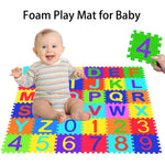 Febyyer 36 Pieces Children's Foam Puzzle Mat with Letters of the Alphabet and Numbers, 5.9inch x 5.9inch EVA Foam Play Mat, Educational Play Rug (Random Color)