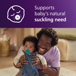 Philips Avent Soothie Baby Pacifiers - 100% Silicone Pacifiers for Babies 3-18 Months, One-Piece Design, BPA-Free, Extra Durable, Green, 4 Pack, Model SCF192/45