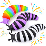 Cevioce Fidget Slug Toy 3Pcs Autism Sensory Toys for Autistic Children Airplane Car Travel Essential Toys Gifts for Kids Toddlers Girls Boys Slug Fidget Toys for Kid Adult Easter Basket Stuffers