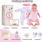 BABESIDE Lifelike Reborn Baby Dolls Girl - 20 Inch Realistic Newborn Baby Dolls with Poseable Body, Real Life Baby Dolls with Accessories for 3+ Year Old Girls Gifts, Pretend Play, Collection