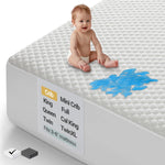 OhGeni 100% Waterproof Mattress Protector, Queen Size Mattress Pad, Fits 6"-20" Mattresses with Deep Pocket, Cooling, Breathable Fitted Sheets, Soft Bed Cover, Noiseless, Machine Washable