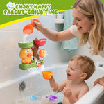 Baby Bath Toys for Kids Ages 1-3 Interactive Toddler Bath Toys Duck Sensory Bathtub Water Shower Toys with 3 Stacking Cups for 12+ Months Boys Girls Birthday Gifts