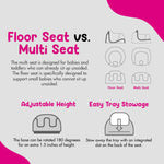 Bumbo 3-in-1 Baby Multi Seat Booster with Feeding Tray, 6-36 Months Old, Taupe