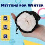 YKYUASD Toddler Winter Mittens Fleece Lined Gloves Waterproof Unisex Easy-on Warm Gloves for Snow Outdoor Boy Girl Kids (Black, 6-18M（No thumb）)