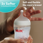 NUK Perfect Match Fast Flow Soft Silicone Nipple with Anti-Colic Vent, 2 Pack, BPA Free