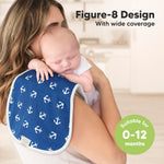 Organic Burp Cloths Baby Boy & Girl - 5-Pack Super Absorbent Cotton Burping Cloths for Babies, Soft & Plush Newborn Spit Up Rags, Infant Towels for Milk Spit Up, Unisex, Large 21" x 10" (Adventurer)