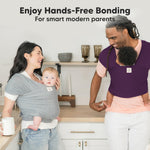KeaBabies Baby Wrap Carrier - All in 1 Original Baby Carrier Newborn to Toddler Sling, Easy to Wear, Hands Free Bonding, Lightweight, Breathable Infant Wraps (Royal Purple)