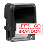Let's Go Brandon Stamp - American Political Self-Inking Rubber Stamp - Red Ink - Patriotic LGB Imprint - Large Size