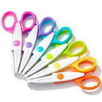 Mr. Pen- Craft Scissors Decorative Edge, 6 Pack, White & Vibrant, Zig Zag Scissors for Crafting, Scrapbooking, Fancy, Pattern, Design