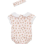 Little Me Clothes for Baby Girls' Ditsy Bubble with Headband, Mary's Rose, 6 Monthss