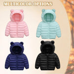 JUTHWYA Fall Winter Coats for Baby Boys Girls Kids Toddler Light Puffer Down Jacket with Hoods Infants Outerwear Mink Green 12-18 Months