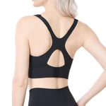 Momcozy Nursing Bras for Breastfeeding, Ribbed Maternity Bra with Racerback, Soft Stretchy Nursing Sports Bra for Yoga Black