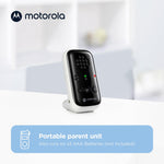 Motorola Nursery Baby Monitor, 1000ft Range PIP10 Audio Only, No WiFi Needed, Cry Detection, Alert Light, Portable Parent Unit for Easy Monitoring