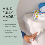 The Honest Company Plant-Based Toddler Flushable Wipes | Designed for Potty Training | 99% Water, Hypoallergenic, EWG Verified, Safe to Flush | Fragrance Free, 42 Count