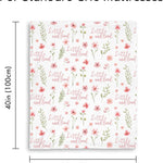 Floral Baby Blankets for Girls - Super Soft Nursery Minky Blanket, Newborn Baby Blanket with Double Layer Dotted Backing, Pink Lightweight Bed Throw Blanket, 30 x 40 Inch