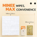 Impossibly Compact Travel Wipes with Natural Extracts - Skin-Friendly Wet Wipes, Hypoallergenic & Unscented for Adults, Kids & Baby Care - 10 Pack Total 60 Wipes