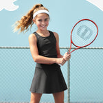 PATPAT Girls Skirt Sets Size 9-10 Years, Dark Grey Crop Tank Tops and Elastic Waisted Skorts 2 Piece Outfits, Girls Workout Outfits, Activewear Athletic Sets Summer Clothes
