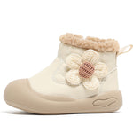 Vecull Baby Girl Boots Soft Warm Winter Walking Shoes with Anti Slip Sole Lightweight Cute Infant Toddler Snow Boots