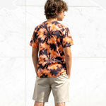 PATPAT Boys Tie Dye T-Shirts Size 7-8 Years Orange Short Sleeve Crewneck Neon Shirt Little Boy Casual Hippies Clothes