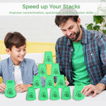 yeesport Sport Stacking Cups, 96pcs Sports Stacking Cups Sports Training Game for Challenge Competition Travel Party Gift for Kids and Adults (4 Blue+ 4 Green) 1