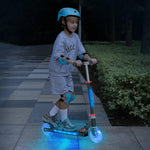 TONBUX Scooters for Kids 5-12, Kids Scooter with Cool Light Up Stem, Wheels, and Deck, 4 Level Adjustable Height Kick Scooter, Foldable and Lightweight Scooter for Kid 8-12, Black