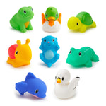 Munchkin Baby Bath Toy Squirts for Babies and Toddlers 9 Months and Up, Lake Animal Squirters, 8 Pack