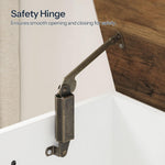 HOOBRO Storage Bench, Toy Box Organizer, Toy Chest with Safety Hinge, Farmhouse Style Storage Chest, 39.3 x 15.7 x 17.7 Inches for Living Room, Bedroom, Entryway, White and Walnut WH26CW01