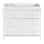Babyletto Sprout 3-Drawer Changer Dresser with Removable Changing Tray in White, Greenguard Gold Certified