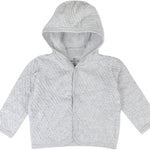 HonestBaby Matelasse Snap-Front Hoodie 100% Organic Cotton Infant Baby Boys, Girls