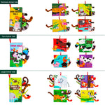 beiens Baby Books Toys, Baby Books 0-6 Months, 3PCS Touch and Feel Cloth Crinkle Soft Books, Toys for 0-3-6-12-18 Months Infant Newborn Baby Boy Girl Shower Gifts Set