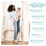 Regalo Extra Tall Baby Gate for Doorways & Bottom of Stairs, Pressure Mount for Babies, Toddlers & Pets, Tested & Safe for 30 Years, American Designed, White