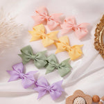 doboi 60PCS 2'' Baby Hair Clips Small Bows Fully Lined Grosgrain Boutique Solid Ribbon Mini Bows for Girls Teens Infants Kids Toddlers Newborn
