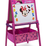 Delta Children Wooden Double-Sided Kids Easel with Storage -Ideal for Arts & Crafts, Homeschooling and More, Disney Minnie Mouse - Greenguard Gold Certified, Drawing