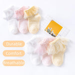 Boonbery Baby Girl Socks Lace Ruffle Socks 2/3/6 Pairs Eyelet Ankle Dress Sock for Newborn Infant Toddler 0-1/1-3/3-5 Years
