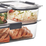 Rubbermaid Brilliance Food Storage Containers, Set of 5 (10 Pieces), BPA-Free, Leak-Proof, Clear